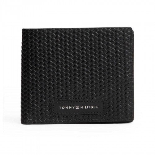 Front - Tommy Hilfiger Textured Leather Wallet