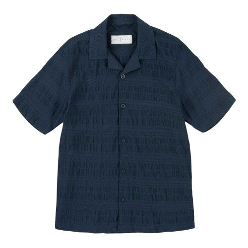 Front - Prevu Mens Beckerr Seersucker Relaxed Fit Shirt