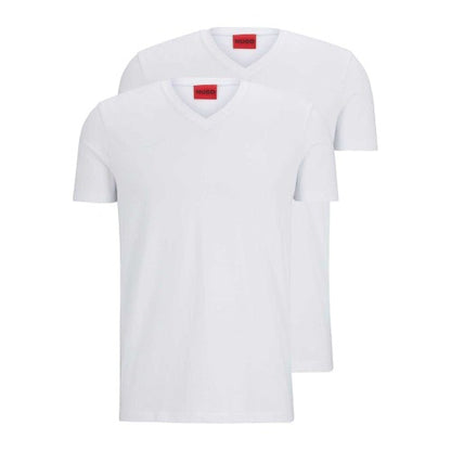 Front - Hugo Mens V Neck T-Shirt (Pack of 2)
