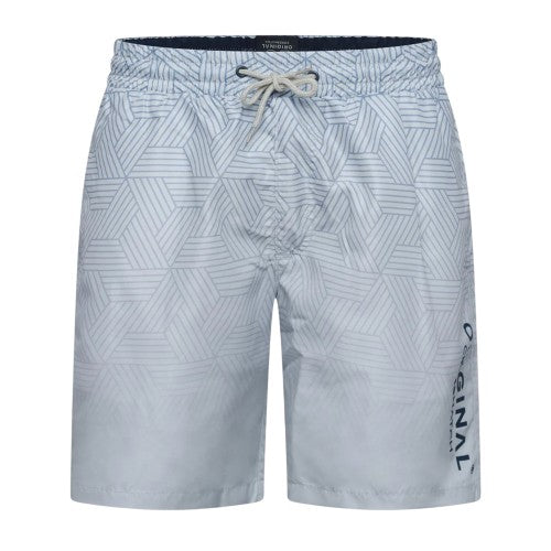 Front - Crosshatch Mens Layotta Geometric Pattern Swim Shorts