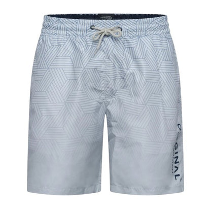 Front - Crosshatch Mens Layotta Geometric Pattern Swim Shorts