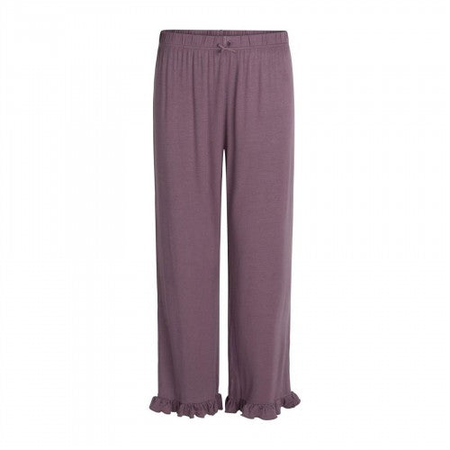 Front - CCDK Copenhagen Womens/Ladies Jasmin Plain Ruffle Hem Pyjama Bottoms