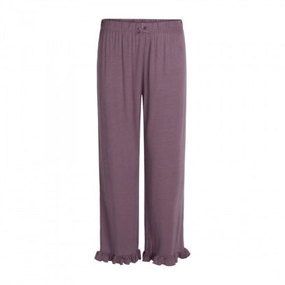 Front - CCDK Copenhagen Womens/Ladies Jasmin Plain Ruffle Hem Pyjama Bottoms