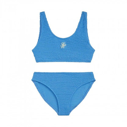 Front - Tommy Hilfiger Girls Textured Bikini Set