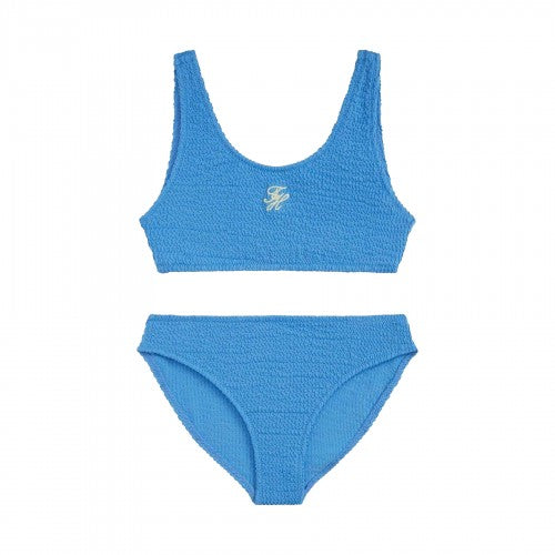 Front - Tommy Hilfiger Girls Textured Bikini Set