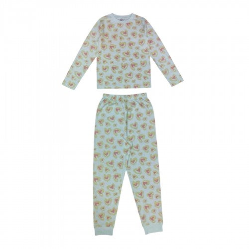 Front - Star Childrens/Kids Hearts Pyjama Set
