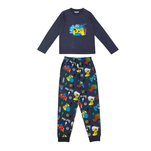 Front - Star Childrens/Kids Game Controller Long Pyjama Set