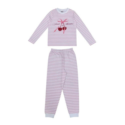 Front - Star Childrens/Kids Striped Long Pyjama Set