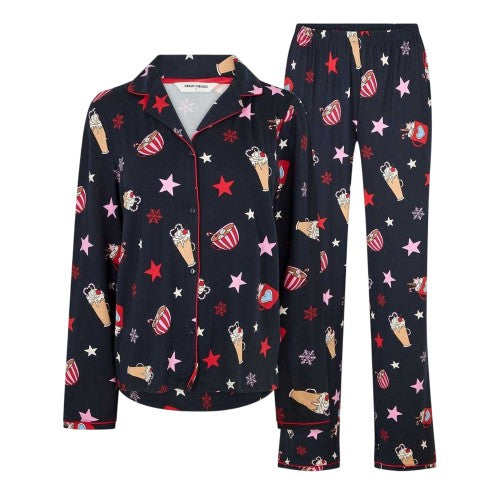 Front - Urban Threads Womens/Ladies Pyjama Set