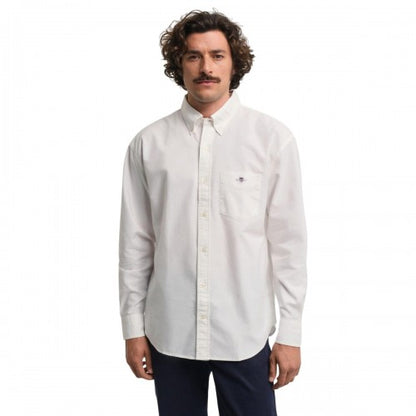 Front - Gant Mens Oxford Relaxed Fit Shirt