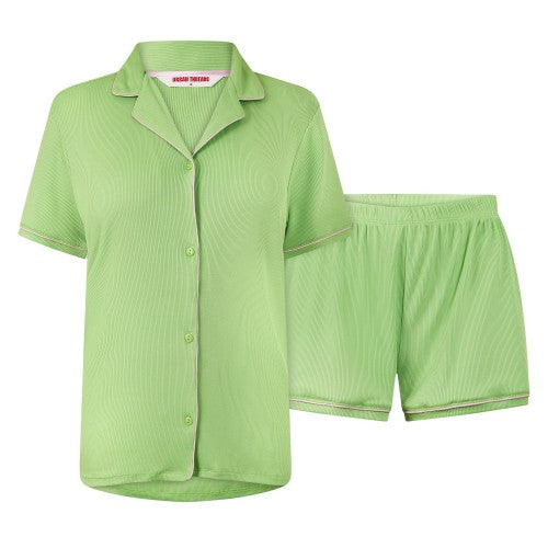 Front - Urban Threads Womens/Ladies Relaxed Fit Short Pyjama Set
