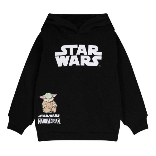 Front - Star Wars: The Mandalorian Childrens/Kids Grogu Back Print Hoodie