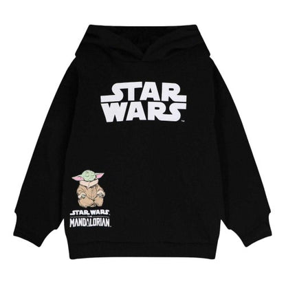 Front - Star Wars: The Mandalorian Childrens/Kids Grogu Back Print Hoodie