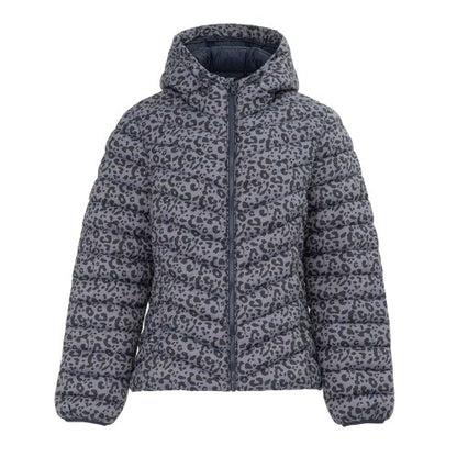 Front - SoulCal Womens/Ladies Bubble Animal Print Nylon Puffer Jacket