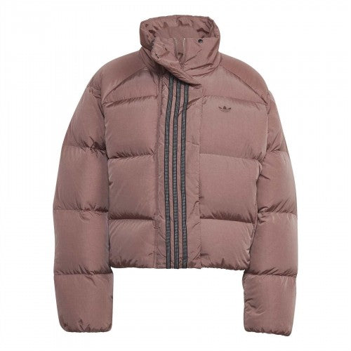Front - Adidas Womens/Ladies 3 Stripes Reflective Detail Down Jacket