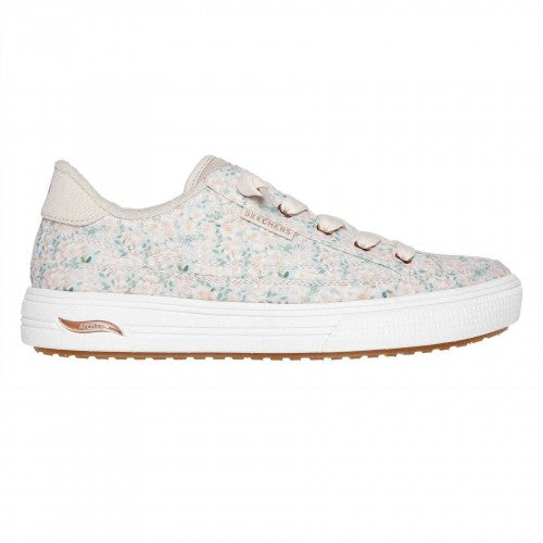 Front - Skechers Womens/Ladies Floral Canvas Arch Fit Trainers