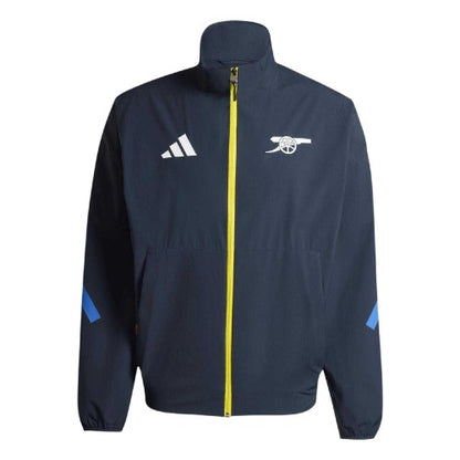 Front - Adidas Mens Anthem Arsenal FC Lightweight Track Jacket