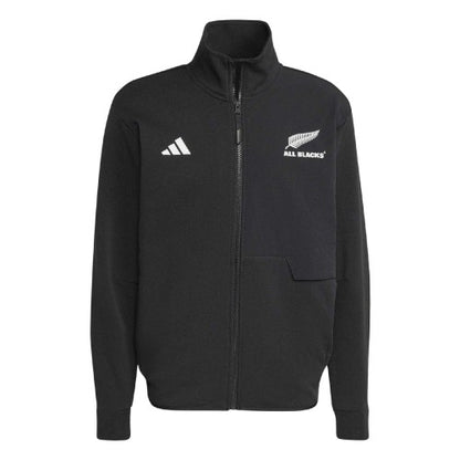 Front - Adidas Mens Anthem New Zealand All Blacks Track Jacket
