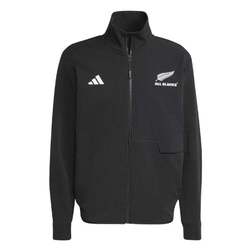 Front - Adidas Mens Anthem New Zealand All Blacks Track Jacket
