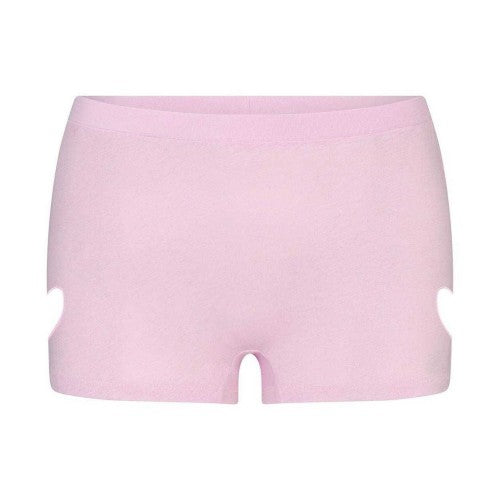 Front - Skims Womens/Ladies Worn In Jersey Heart Cut-Out Mid Rise Shorts
