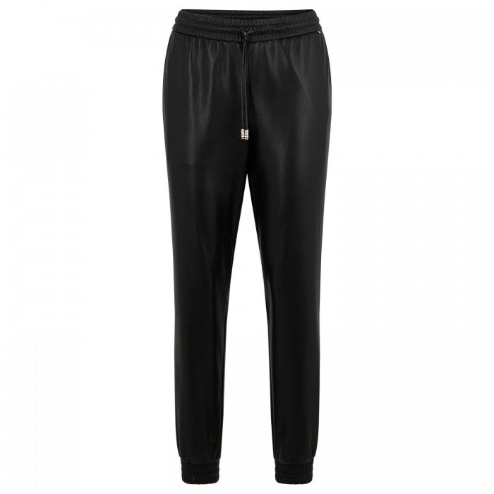 Front - Boss Womens/Ladies Tafeja Leather Jogging Bottoms