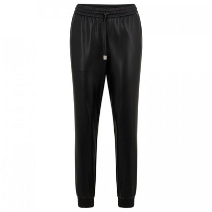 Front - Boss Womens/Ladies Tafeja Leather Jogging Bottoms