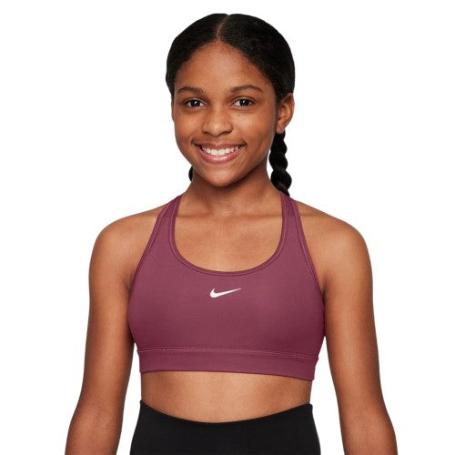 Front - Nike Girls Scoop Neck Sports Bra