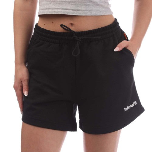 Front - Timberland Womens/Ladies Linear Logo Sweat Shorts