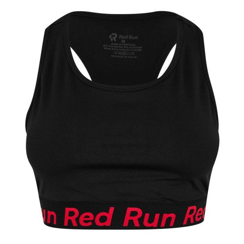 Front - Red Run Womens/Ladies Scoop Neck Snug Fit Sports Bra
