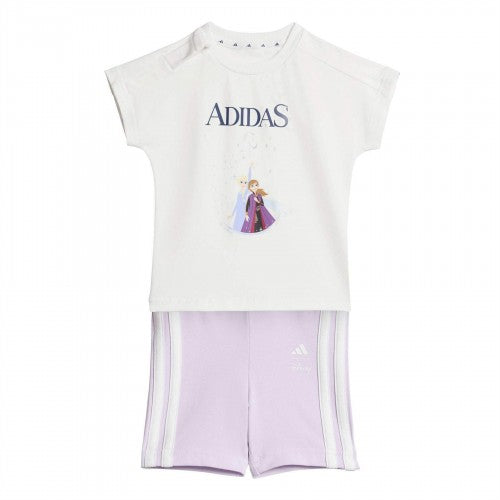 Front - Adidas Baby Elsa & Anna Frozen Top And Trousers Set
