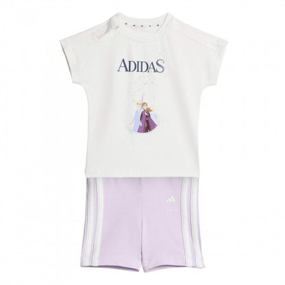 Front - Adidas Baby Elsa & Anna Frozen Top And Trousers Set