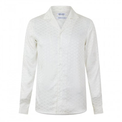 Front - Belier Mens Patterned Long-Sleeved Shirt