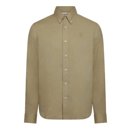 Front - Timberland Mens Lovell Lake Cotton Long-Sleeved Shirt