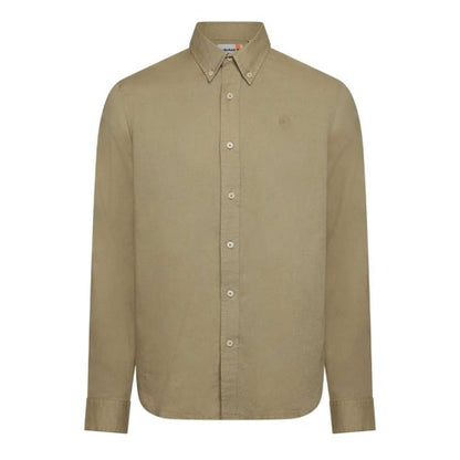 Front - Timberland Mens Lovell Lake Cotton Long-Sleeved Shirt