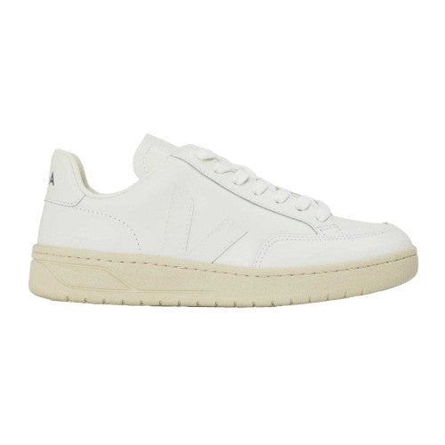 Front - Veja Womens/Ladies V Leather Flat Court Trainers