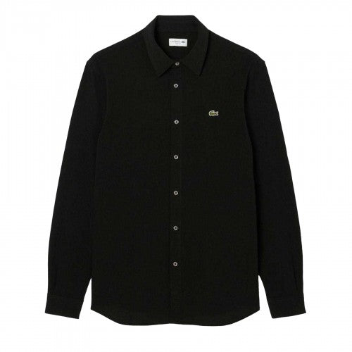 Front - Lacoste Mens Logo Slim Long-Sleeved Shirt