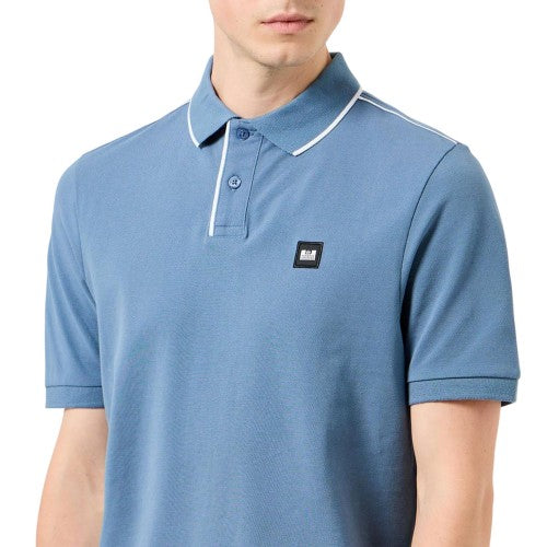 Front - Weekend Offender Mens Astola Piping Detail Polo Shirt