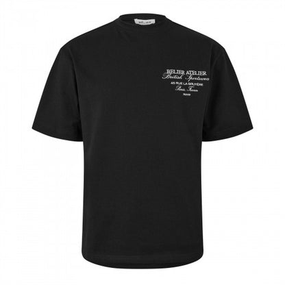 Front - Belier Mens Atelier Text Logo T-Shirt