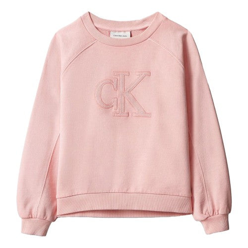 Front - Calvin Klein Childrens/Kids Relaxed Fit Sweatshirt