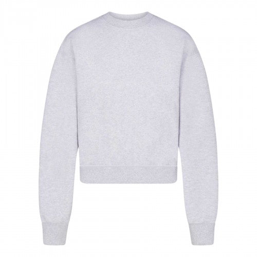 Front - Skims Womens/Ladies Fleece Relaxed Fit Crop Sweatshirt