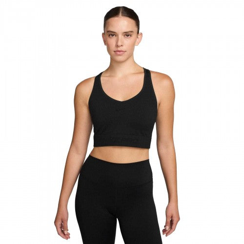 Front - Nike Womens/Ladies Racerback Dri-FIT Cropped Tank Top