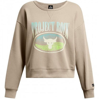 Front - Under Armour Womens/Ladies Project Rock Bull Skull French Terry Sweatshirt