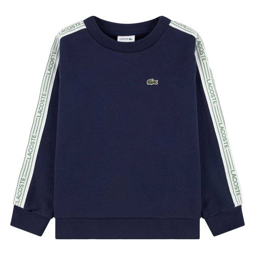 Front - Lacoste Childrens/Kids Embroidered Logo Crew Neck Sweatshirt