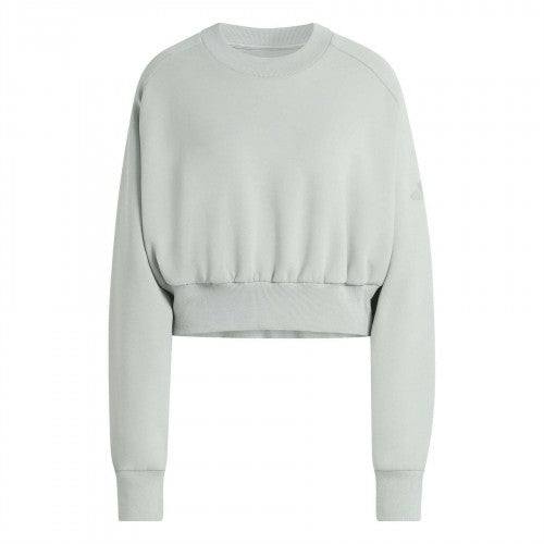 Front - Adidas Womens/Ladies Crop Sweatshirt