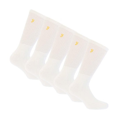 Front - Farah Mens Ayres Sports Crew Socks (Pack of 5)