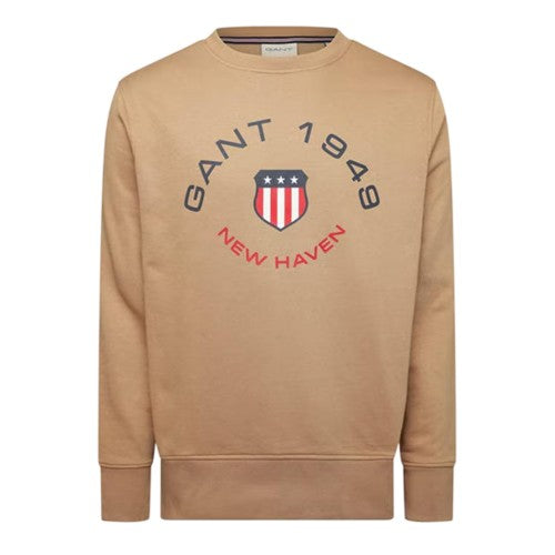 Front - Gant Mens 1949 Graphic Print Sweatshirt