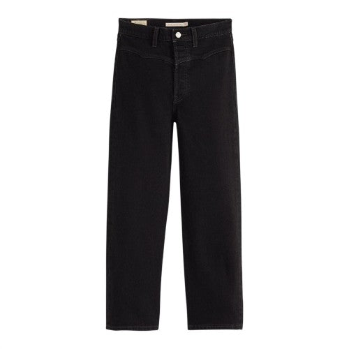 Front - Levis Womens/Ladies Ribcage High Rise Wide Leg Jeans
