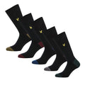 Front - Lyle & Scott Mens Contrast Crew Socks (Pack of 5)
