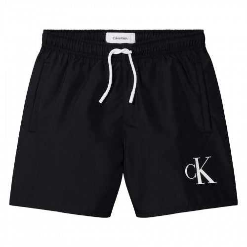Front - Calvin Klein Boys Logo Swim Shorts