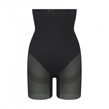 Front - Skims Womens/Ladies Mesh Panel Mid Thigh Shapewear Shorts
